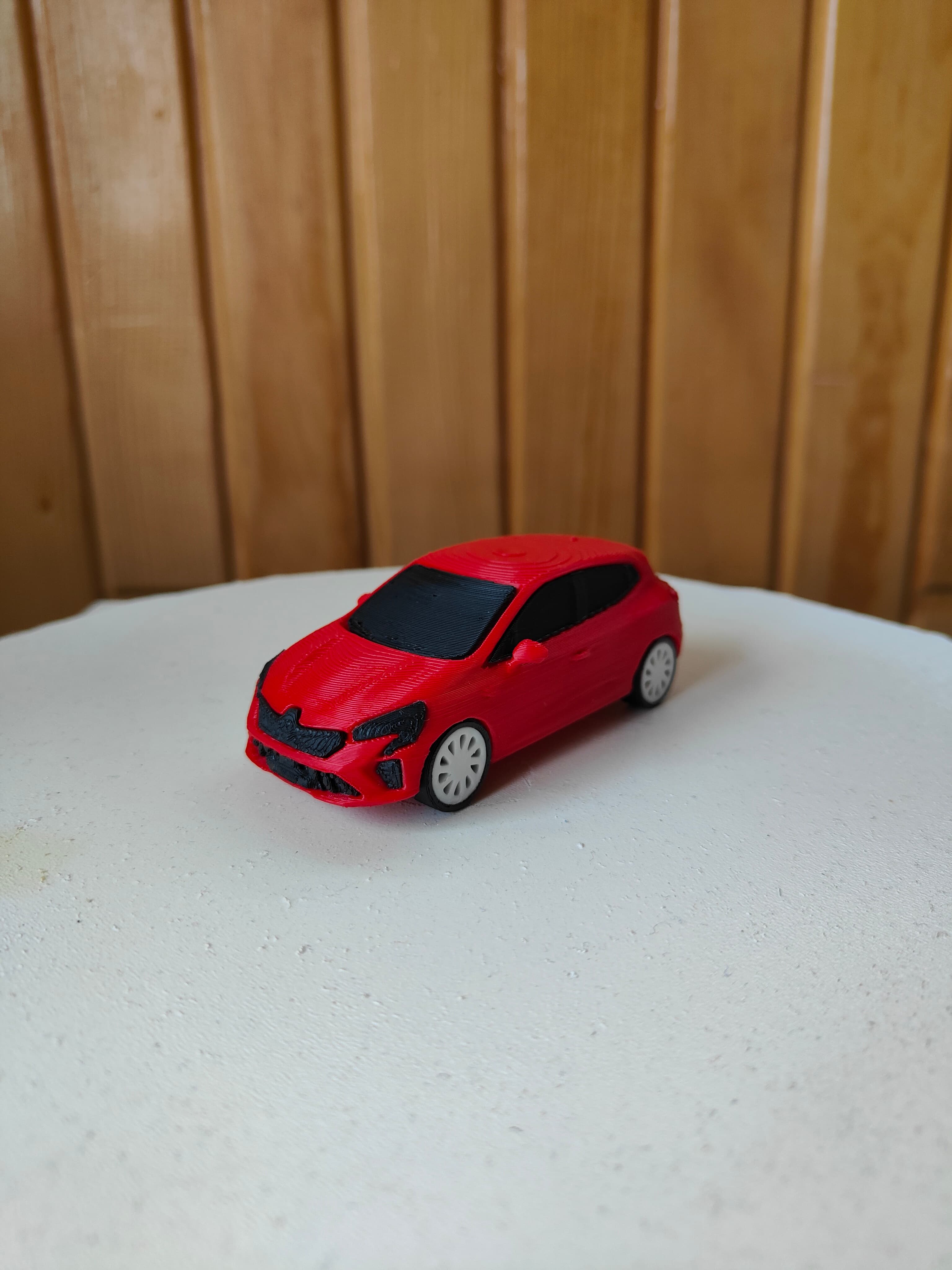 Memonex Renault Clio Uyumlu 3D Ölçekli Kırmızı Model Araba